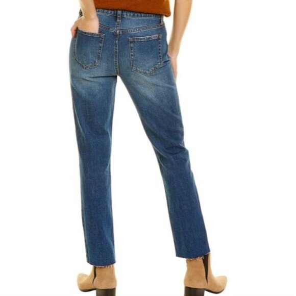NWOT Joe's Jeans High Rise Straight Leg Ankle Fray Jeans in Paula Wash Blue 27 - Picture 2 of 7